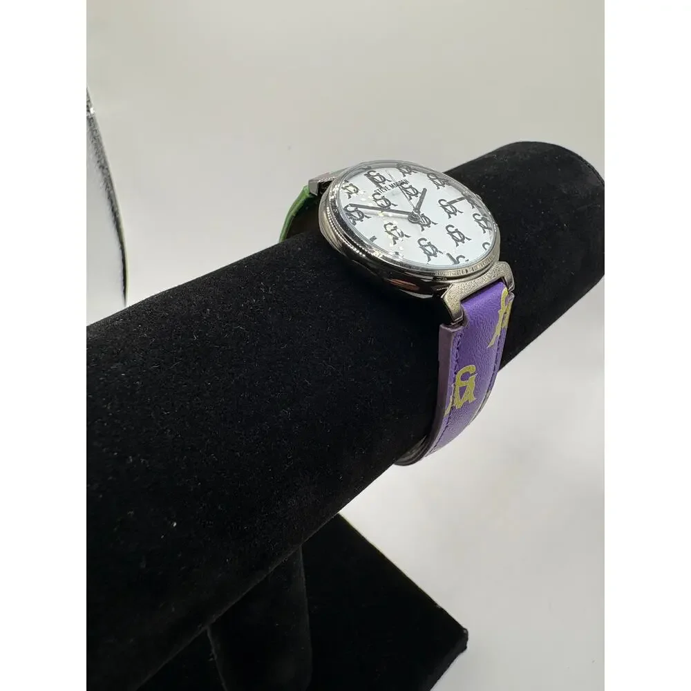 Steve Madden Women's Silver Tone Monogram Dial Fashion Watch
